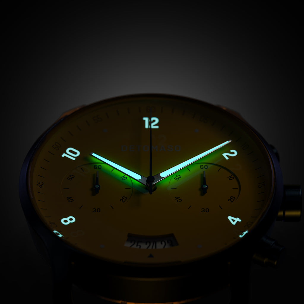 SORPASSO CHRONOGRAPH GIALLO BLU  - Mesh Dark blue Brushed - Detomaso Watches