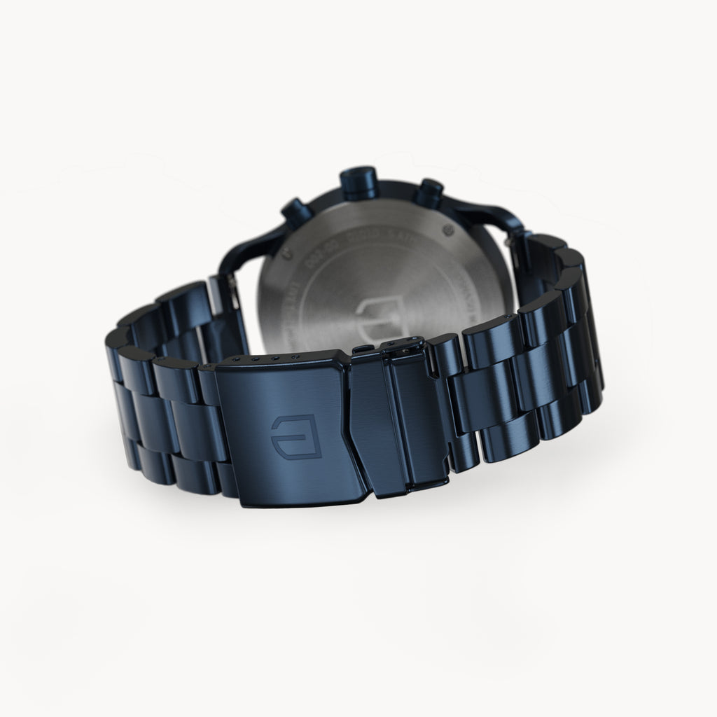 SORPASSO CHRONOGRAPH GIALLO BLU  - Stainless steel Dark blue Brushed - Detomaso Watches