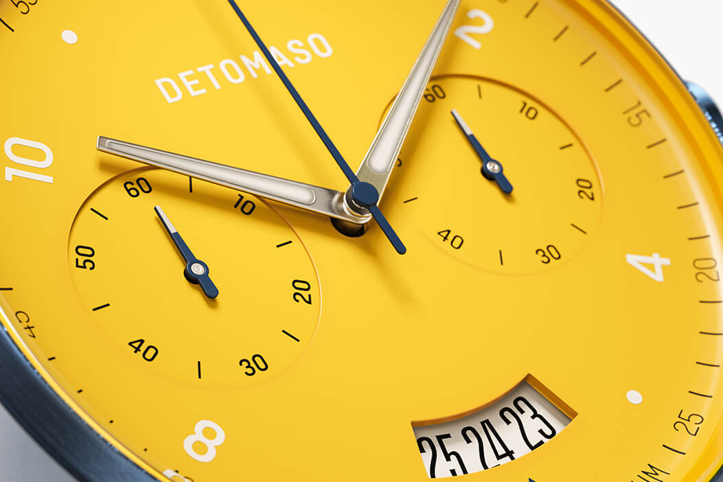 SORPASSO CHRONOGRAPH GIALLO BLU Stainless steel Dark blue Matte