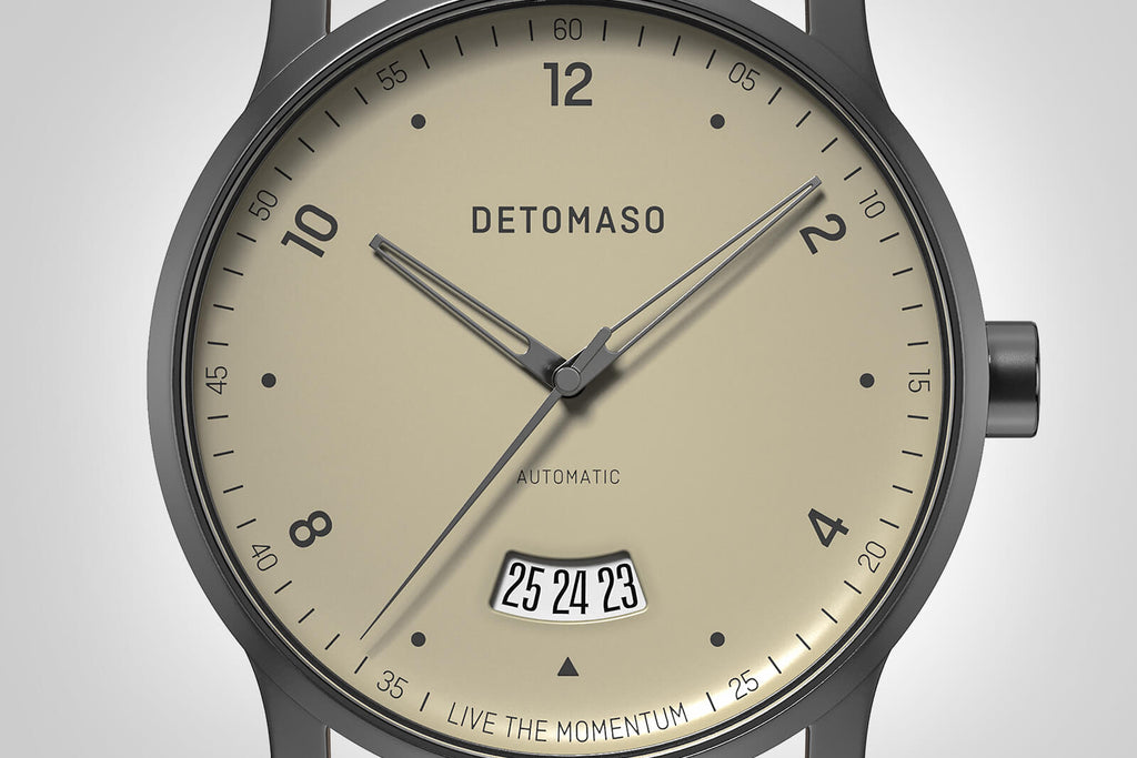 VIAGGIO AUTOMATIC IVORY - Leather Brown Classic - Detomaso Watches