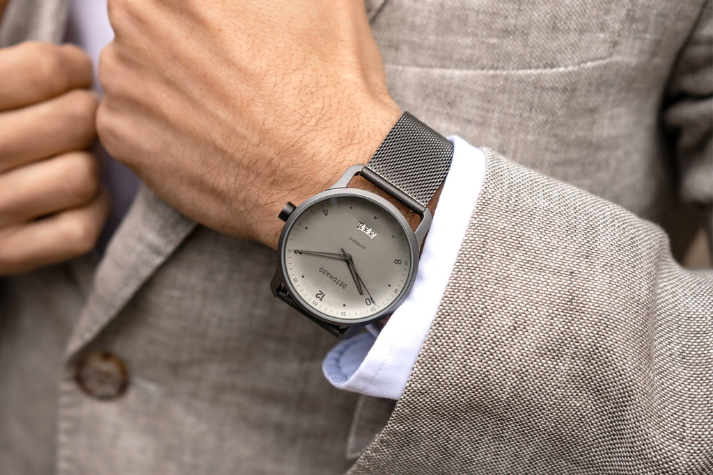 VIAGGIO AUTOMATIC IVORY - Mesh Gray Matte - Detomaso Watches