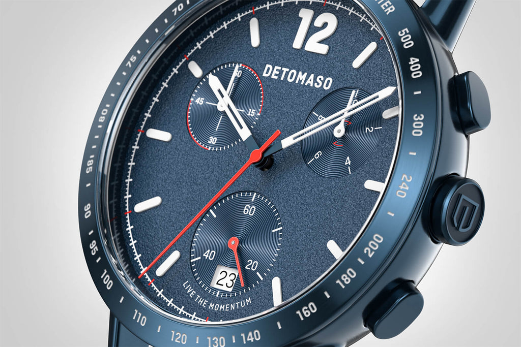 ADESSO CHRONOGRAPH LIMITED EDITION BLUE
 - Mesh Dark Blue Brushed - Detomaso Watches