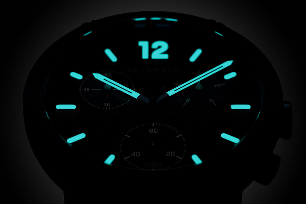 ADESSO CHRONOGRAPH LIMITED EDITION BLUE
 - Leather Light Brown Racing - Detomaso Watches