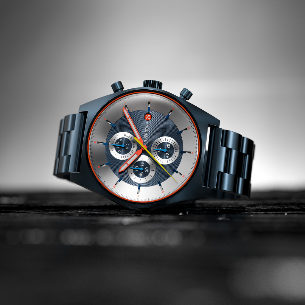 D10 CHRONOGRAPH LIMITED EDITION BLUE - Stainless steel Dark blue Brushed - Detomaso Watches