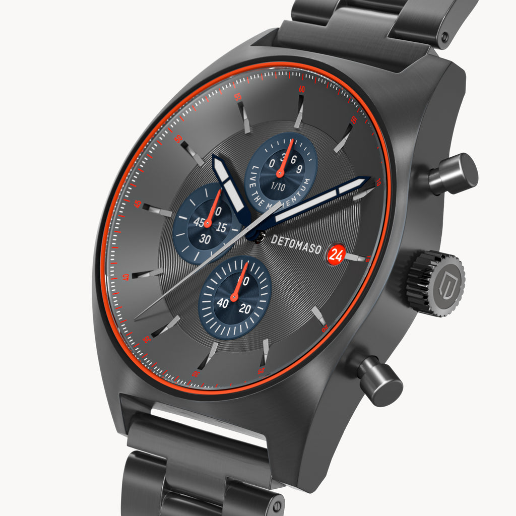 D10 CHRONOGRAPH LIMITED EDITION GRAY - Stainless steel Gray Brushed - Detomaso Watches