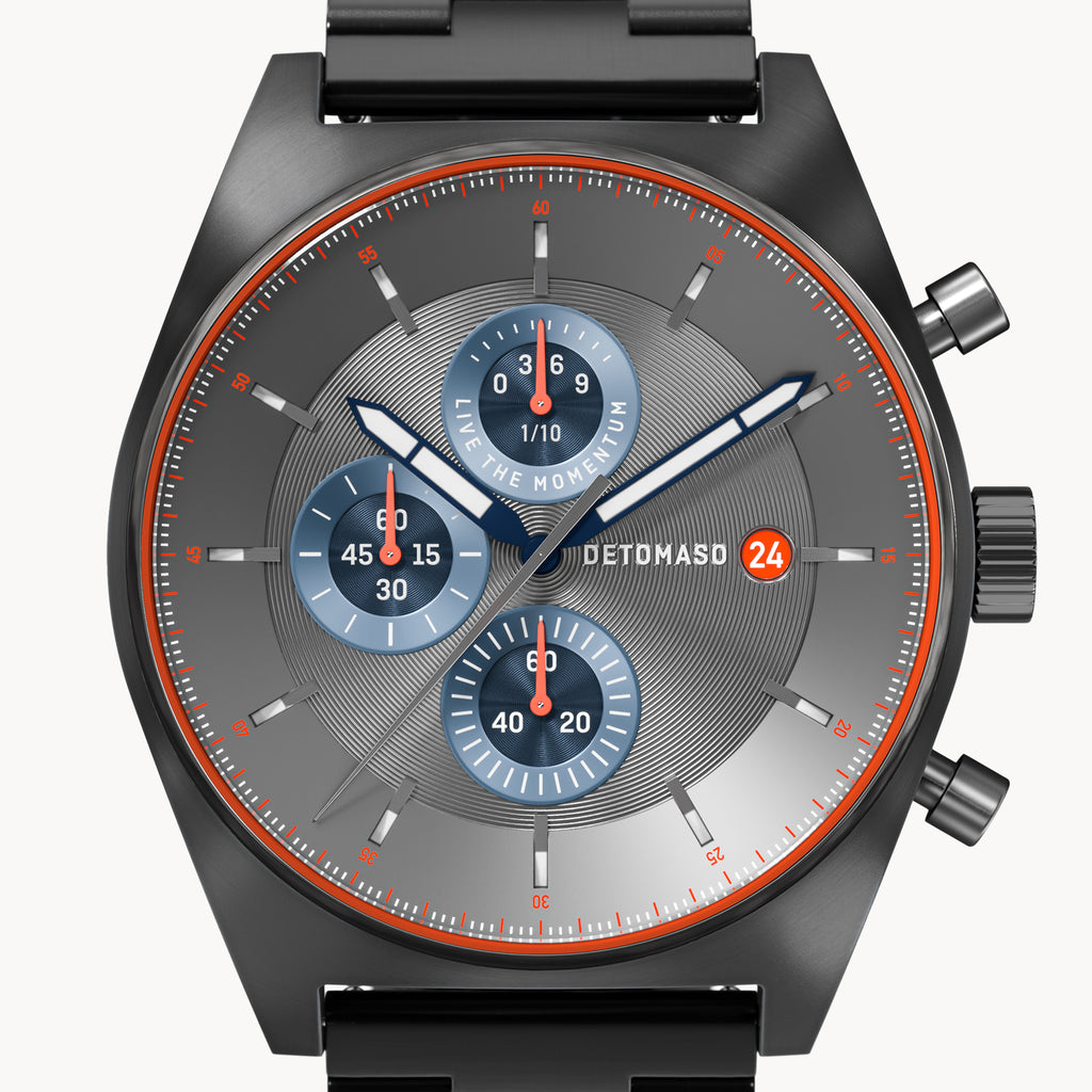 D10 CHRONOGRAPH LIMITED EDITION GRAY - Stainless steel Gray Brushed - Detomaso Watches