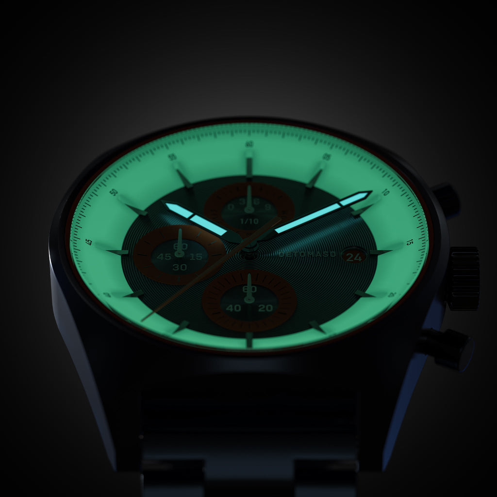D10 CHRONOGRAPH LIMITED EDITION NOTTURNO BLU - Mesh Blue Matte - Detomaso Watches