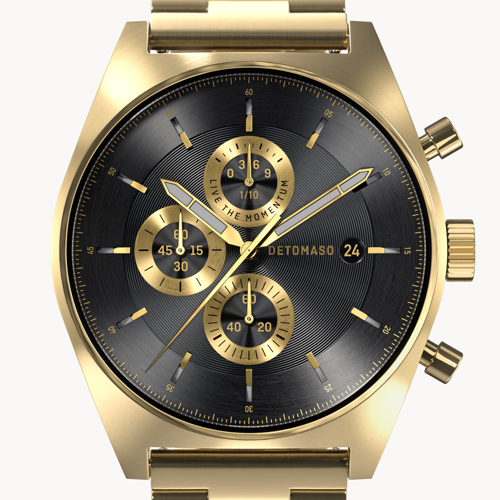 D10 CHRONOGRAPH NOBILE ORO - Stainless steel Gold Brushed - Detomaso Watches