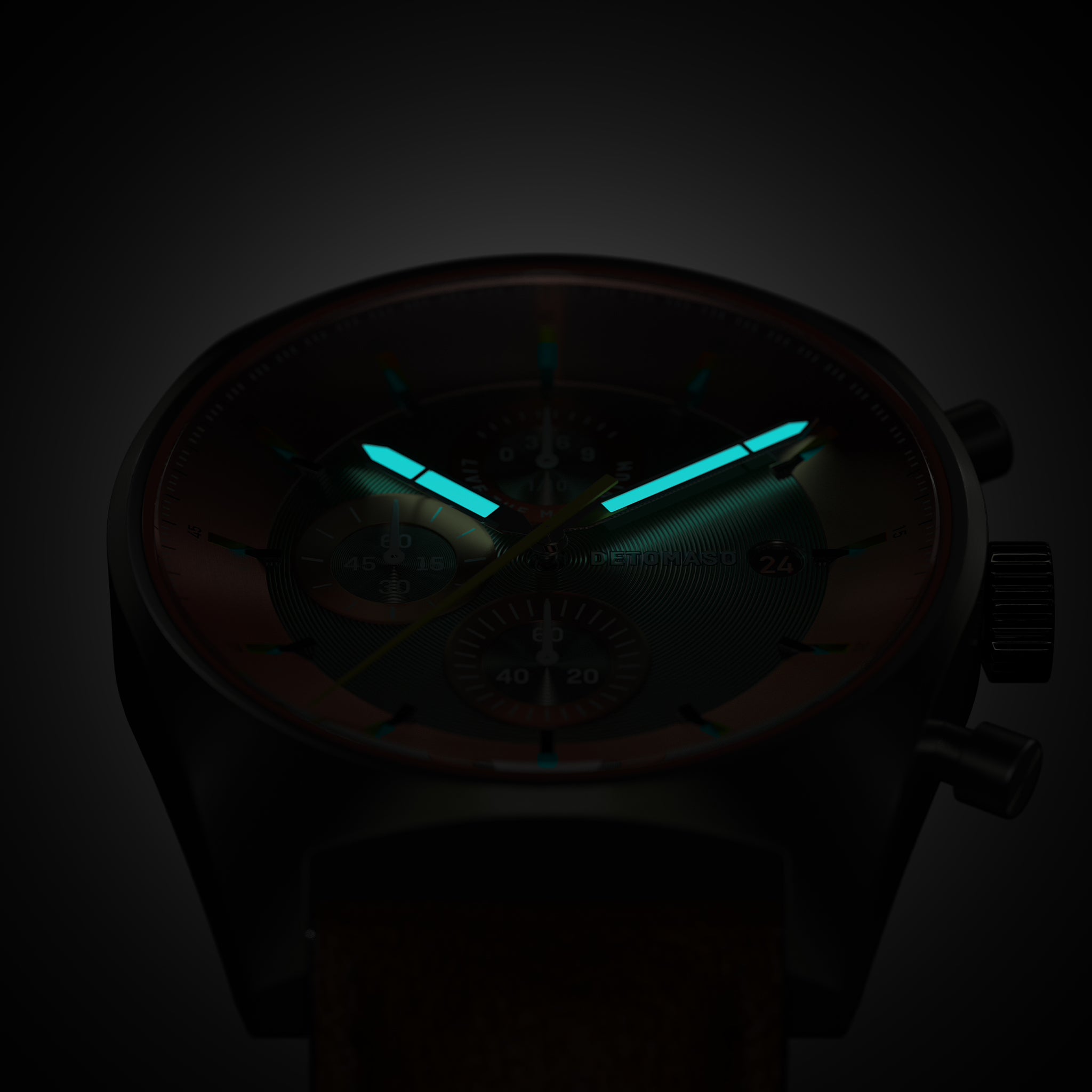 D10 CHRONOGRAPH OLIVE ORANGE Stainless steel Olive Matte Brushed