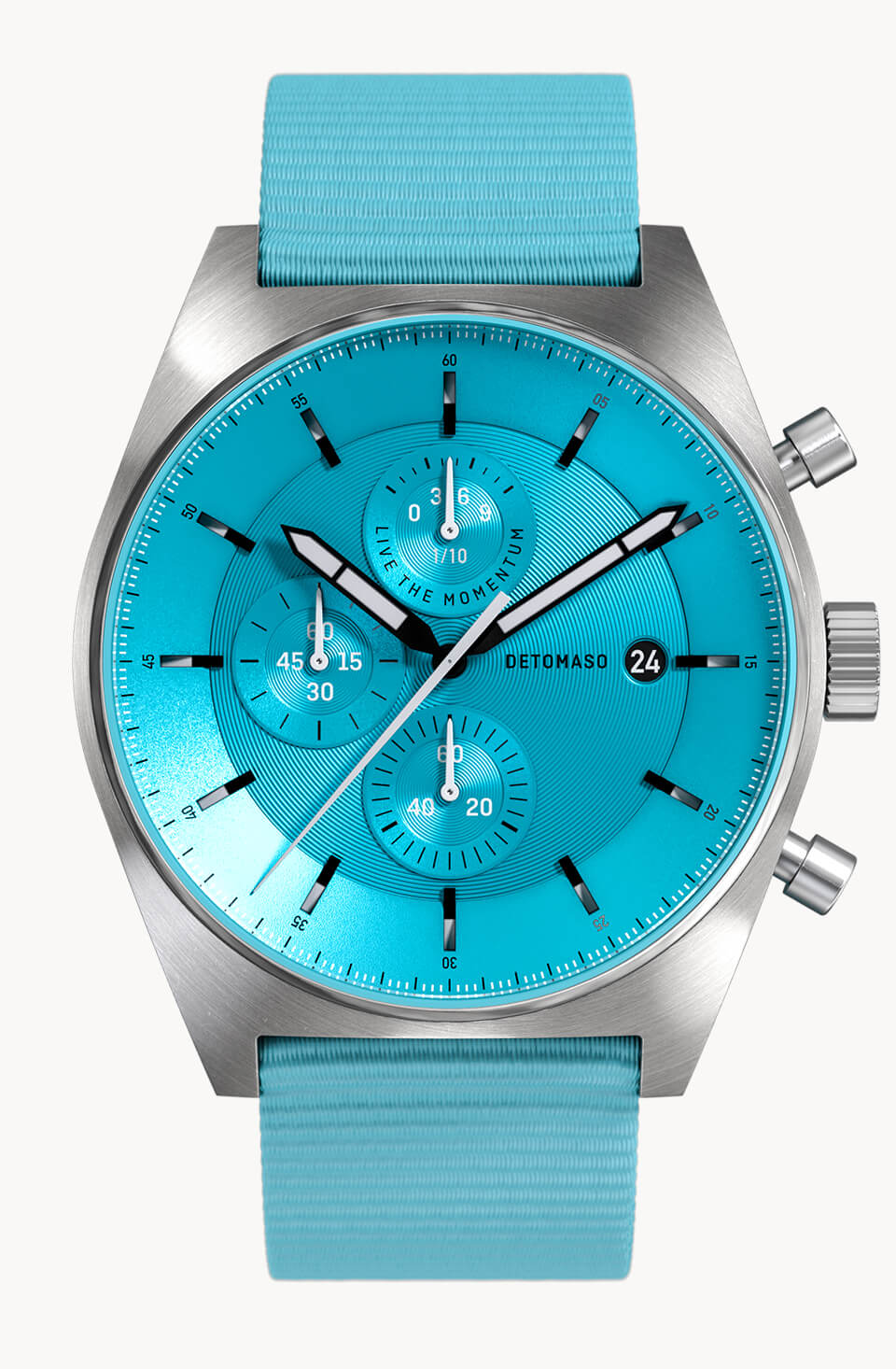 D10 CHRONO MINTY BLUE Ocean Plastic Turquoise Woven – DETOMASO