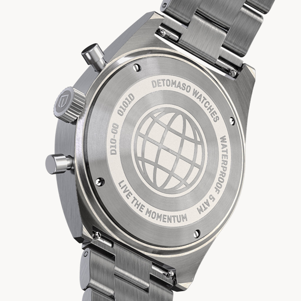 D10 CHRONO MINTY BLUE - Stainless steel Silver Brushed - Detomaso Watches
