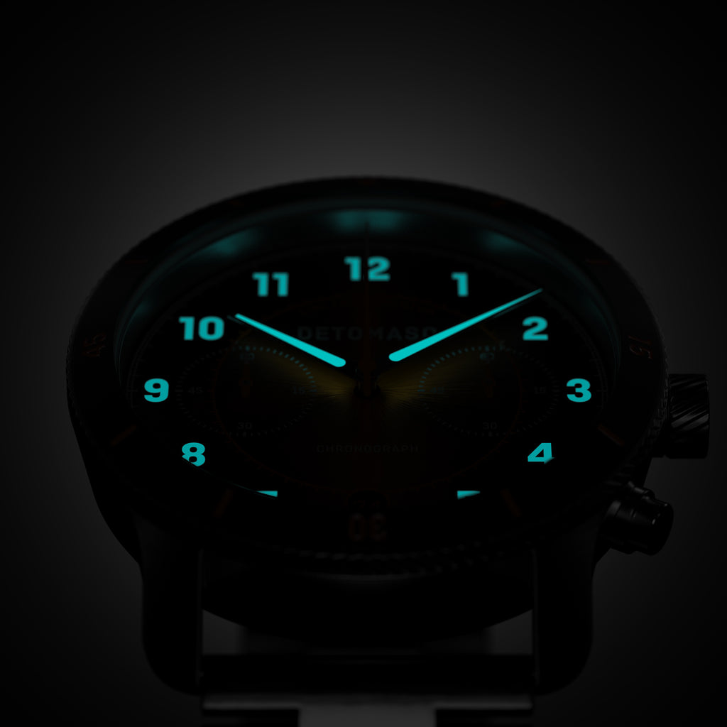 VENTURE CHRONOGRAPH LIMITED EDITION BLACK ORANGE - Stainless steel Silver Brushed - Detomaso Watches