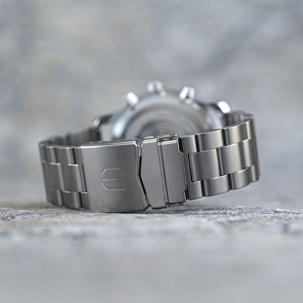 VENTURE CHRONOGRAPH LIMITED EDITION BLACK ORANGE - Stainless steel Silver Brushed - Detomaso Watches