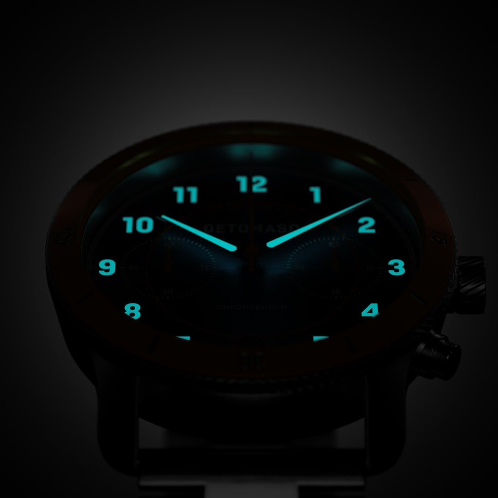 VENTURE CHRONOGRAPH LIMITED EDITION BLUE ORANGE - Stainless steel Silver Brushed - Detomaso Watches