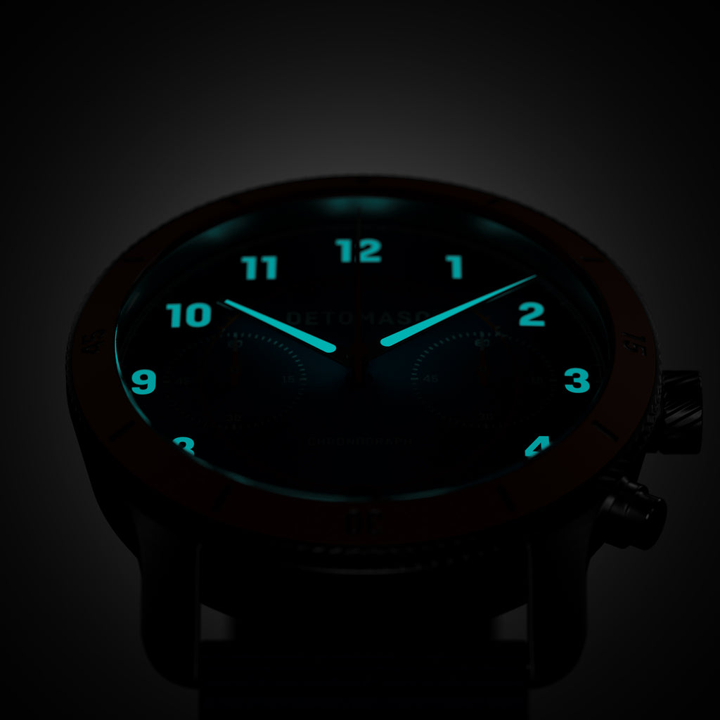 VENTURE CHRONOGRAPH LIMITED EDITION BLUE ORANGE - Ocean Plastic Dark blue Woven - Detomaso Watches