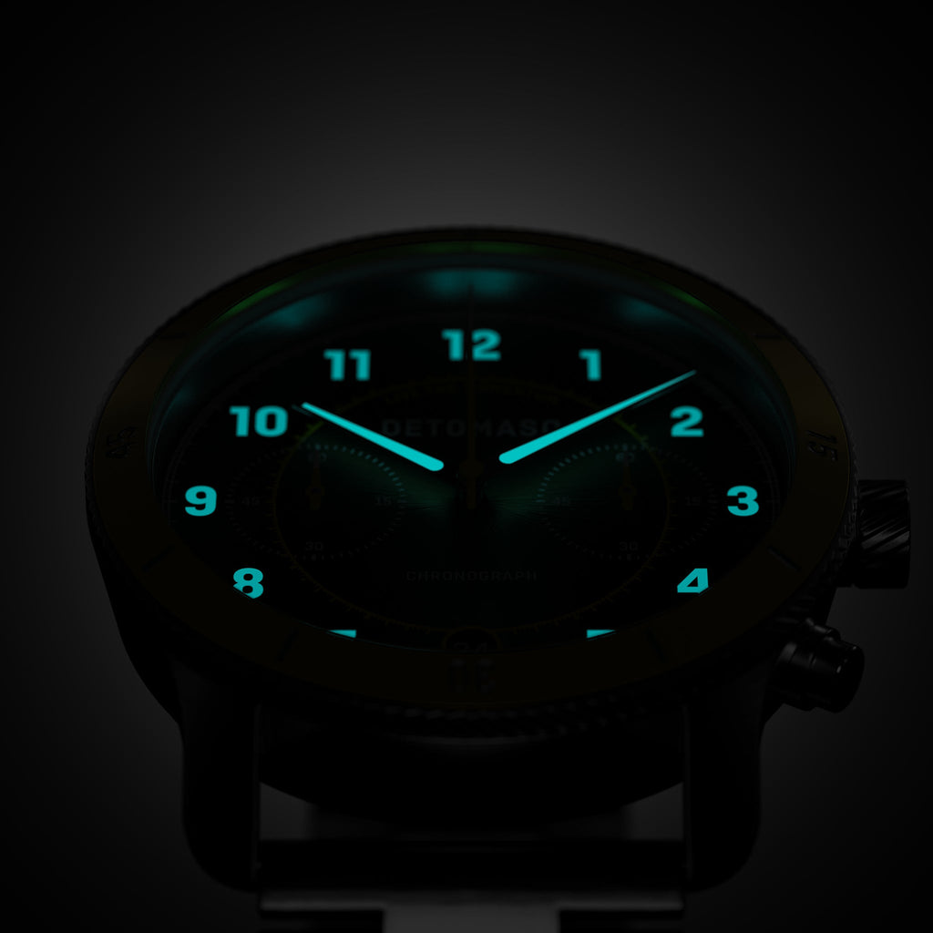 VENTURE CHRONOGRAPH LIMITED EDITION GREEN YELLOW - Stainless Steel Silver Brushed - Detomaso Watches