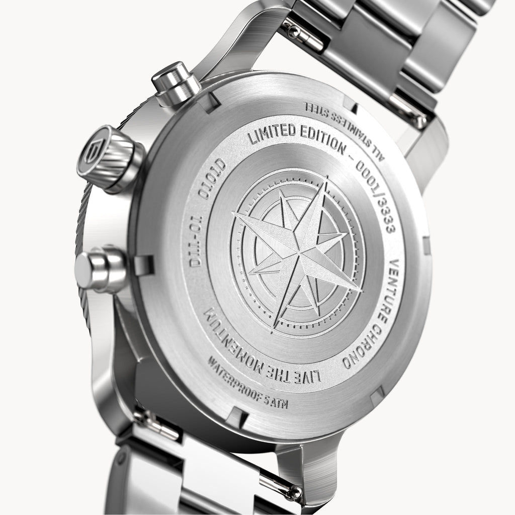 VENTURE CHRONOGRAPH LIMITED EDITION GREEN YELLOW - Stainless Steel Silver Brushed - Detomaso Watches