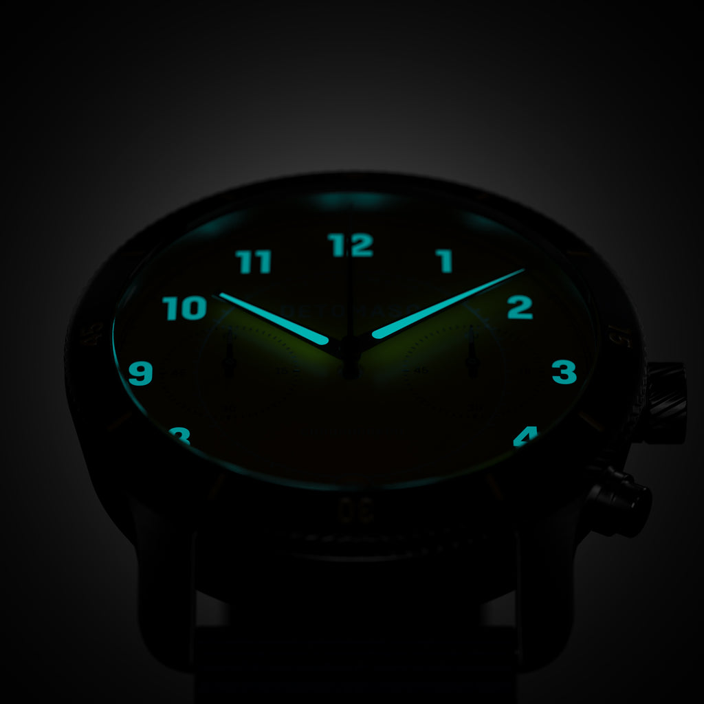 VENTURE CHRONOGRAPH LIMITED EDITION YELLOW BLUE - Ocean Plastic Dark blue Woven - Detomaso Watches