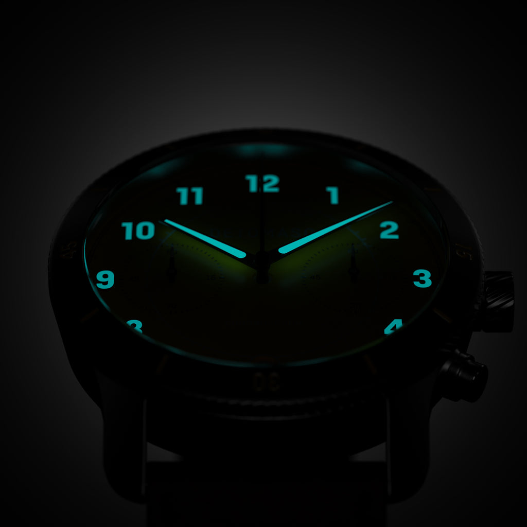 VENTURE CHRONOGRAPH LIMITED EDITION YELLOW BLUE - Leather Dark brown Venere - Detomaso Watches