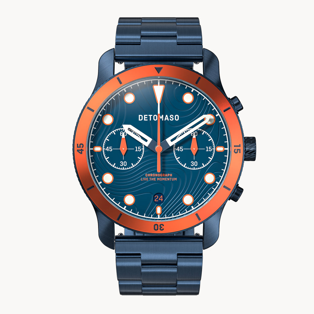 VENTURE CHRONOGRAPH 
TOPO BLUE - Stainless steel Dark blue Brushed - Detomaso Watches