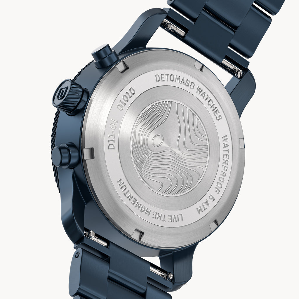 VENTURE CHRONOGRAPH 
TOPO BLUE - Stainless steel Dark blue Brushed - Detomaso Watches