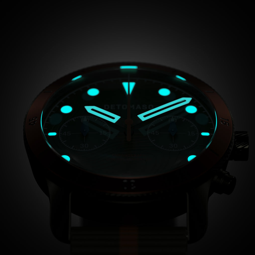 VENTURE CHRONOGRAPH TOPO OLIVE - Stainless steel Olive Brushed - Detomaso Watches