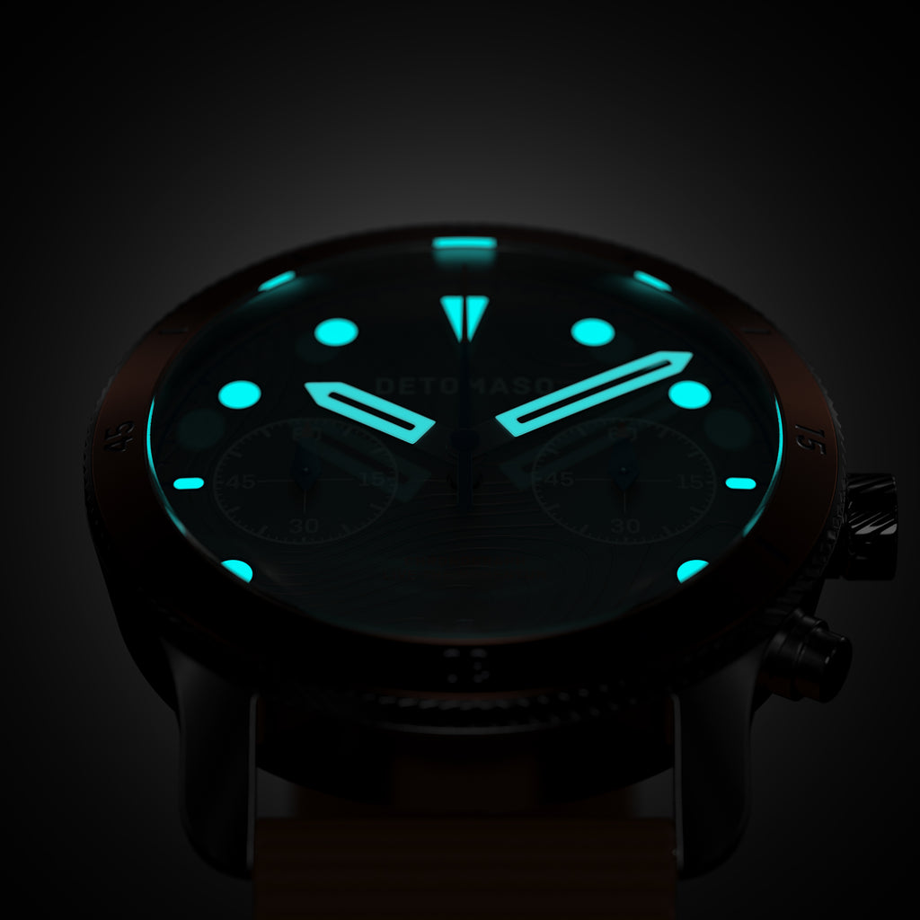 VENTURE CHRONOGRAPH TOPO GRAY - Leather Brown Classic - Detomaso Watches