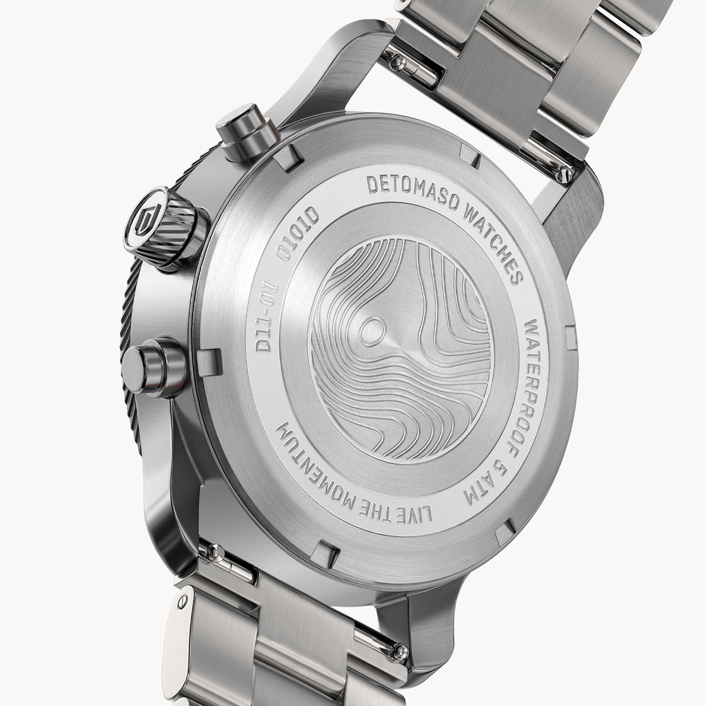 VENTURE CHRONOGRAPH TOPO GRAY - Stainless steel Silver Brushed - Detomaso Watches