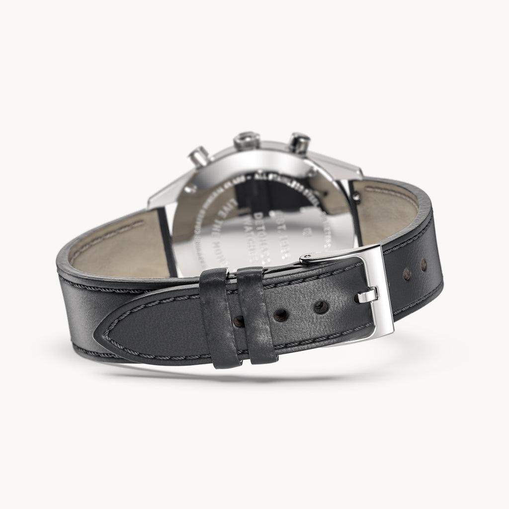 ARMONIA CHRONOGRAPH PURPLE - Vegan Apple Leather Black Smooth - Detomaso Watches