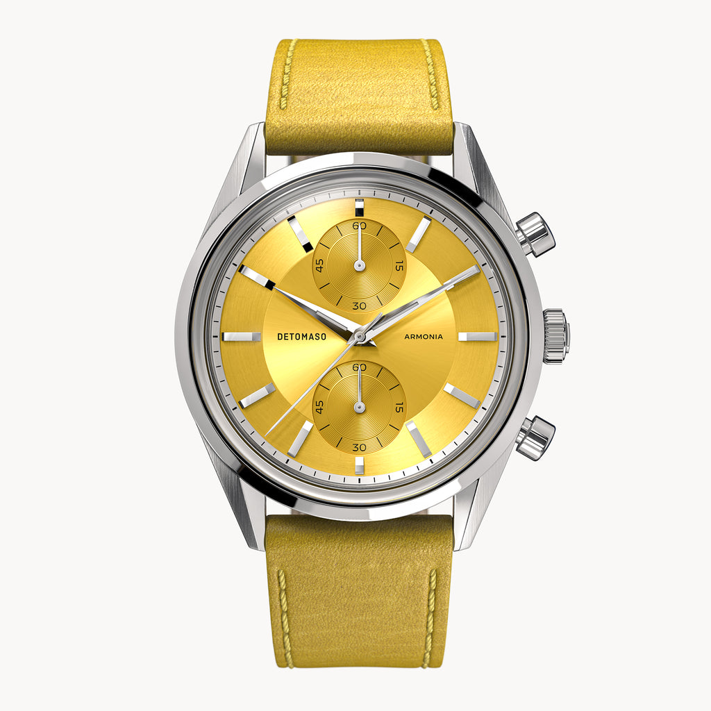 ARMONIA CHRONOGRAPH YELLOW - Leather Yellow Smooth - Detomaso Watches