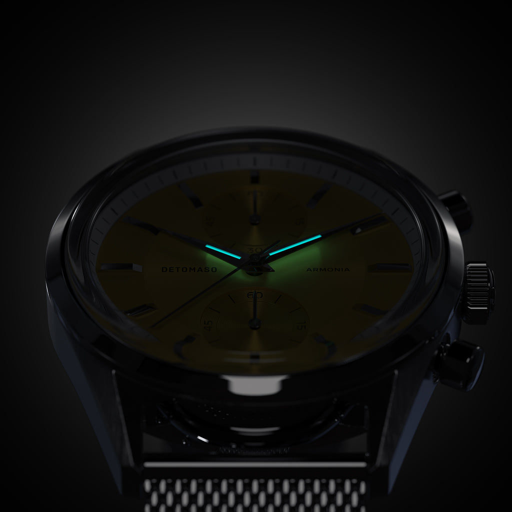 ARMONIA CHRONOGRAPH YELLOW - Leather Yellow Smooth - Detomaso Watches