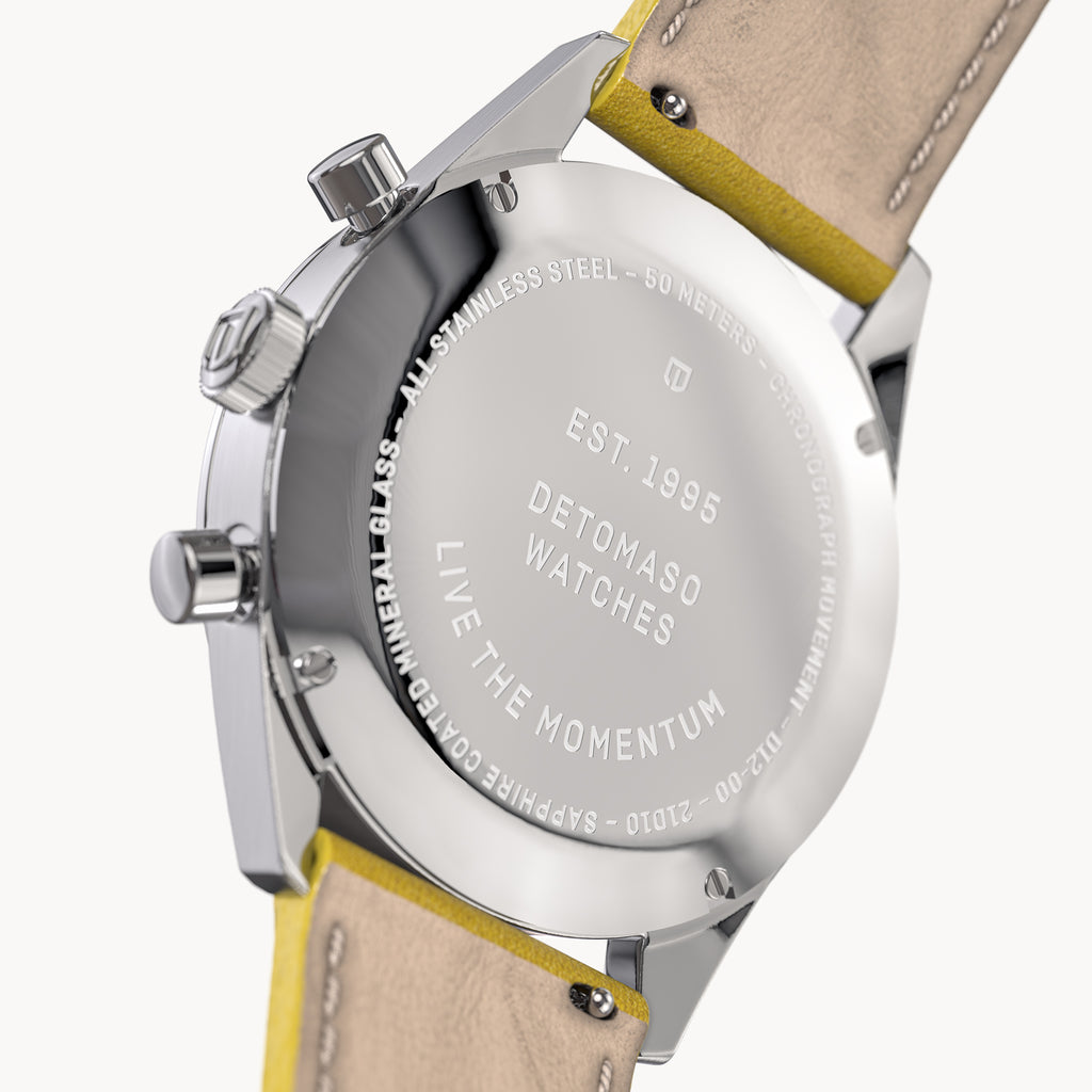 ARMONIA CHRONOGRAPH YELLOW - Leather Yellow Smooth - Detomaso Watches