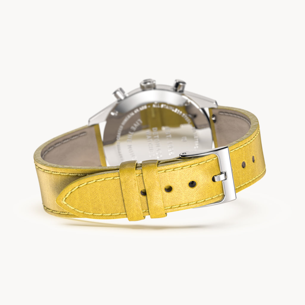 ARMONIA CHRONOGRAPH PEACH - Leather Yellow Smooth - Detomaso Watches