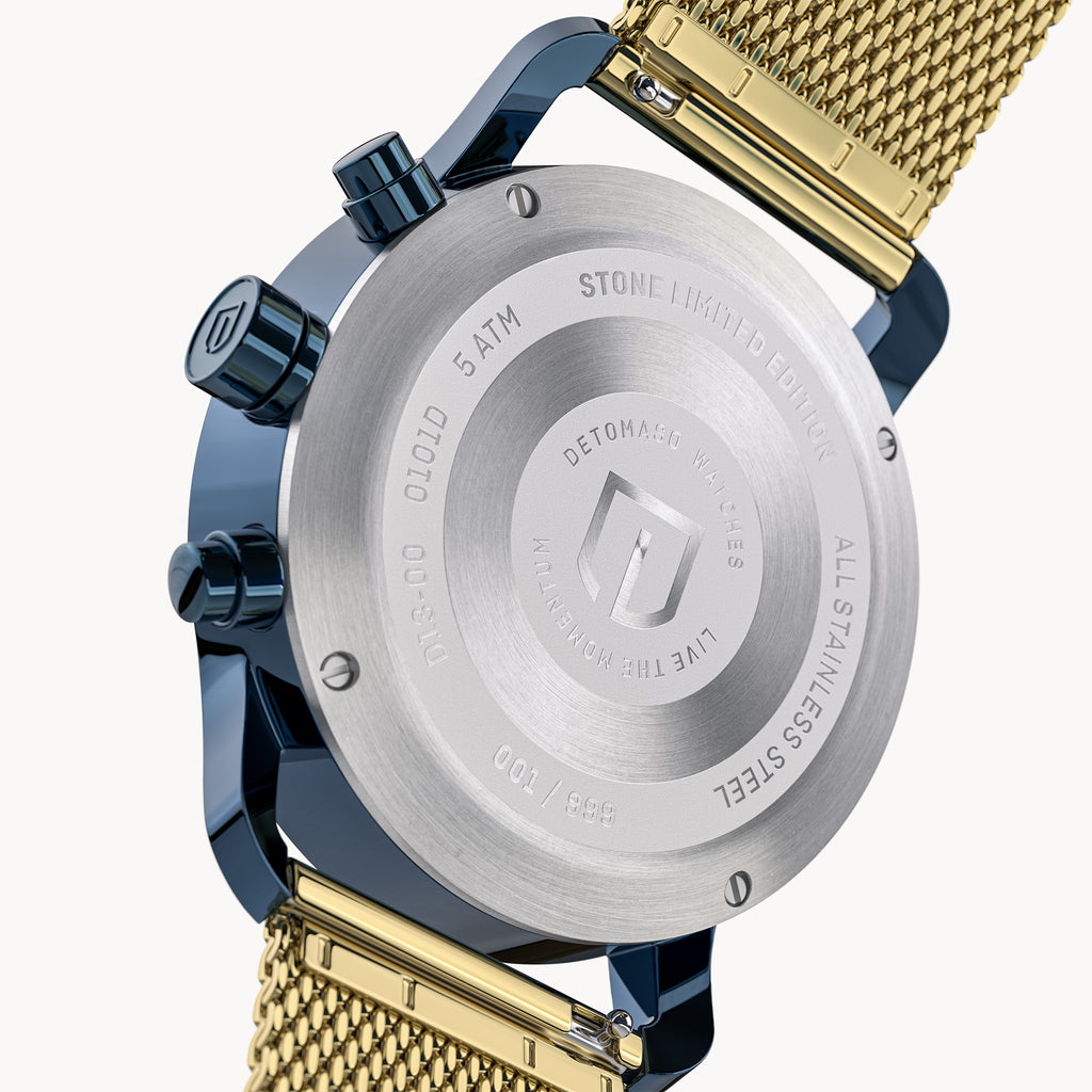 SORPASSO CHRONOGRAPH LIMITED EDITION STELLA ORO - Mesh Gold Glossy - Detomaso Watches