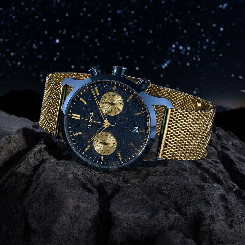 SORPASSO CHRONO STELLA ORO - Mesh Gold Glossy - Detomaso Watches