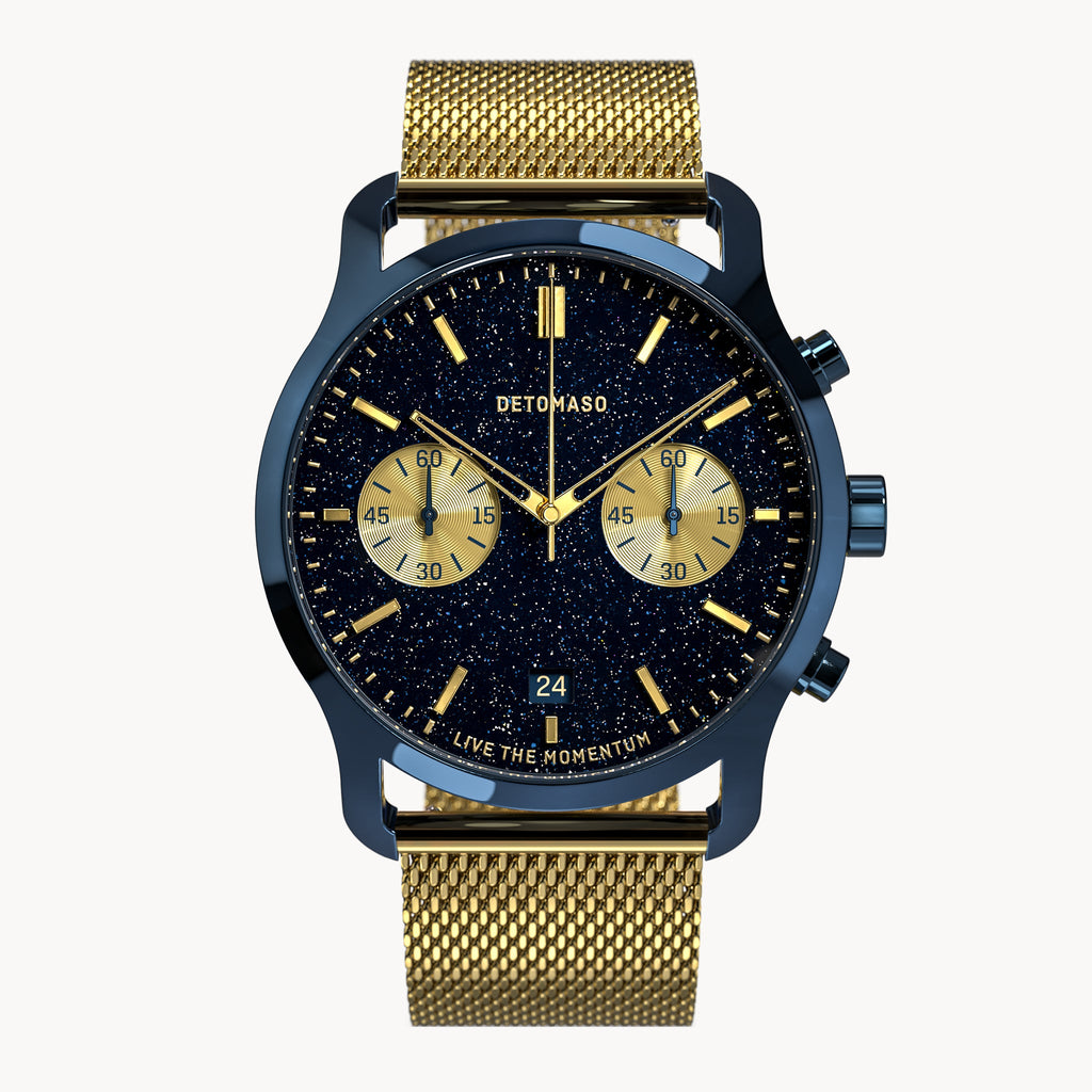 SORPASSO CHRONO STELLA ORO - Mesh Gold Glossy - Detomaso Watches