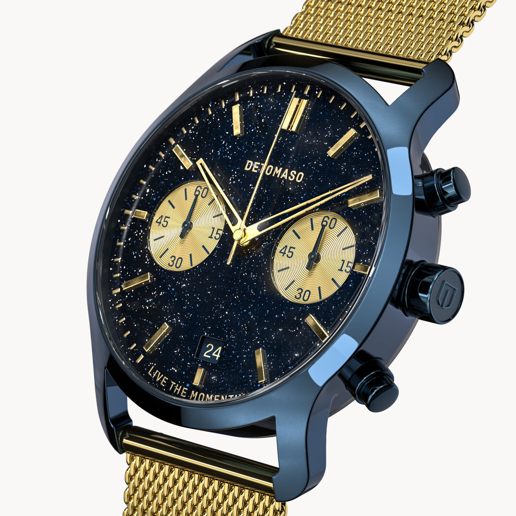SORPASSO CHRONO STELLA ORO - Mesh Gold Glossy - Detomaso Watches