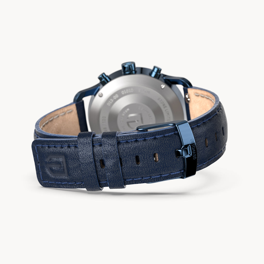 SORPASSO CHRONO STELLA ORO - Leather Dark blue Classic - Detomaso Watches