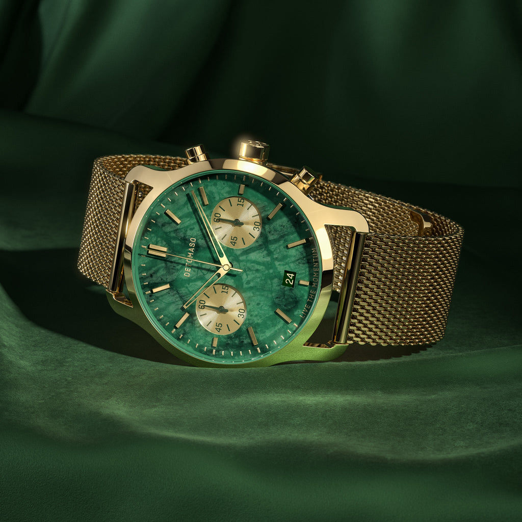 SORPASSO CHRONO LUSSO - Mesh Gold Glossy - Detomaso Watches