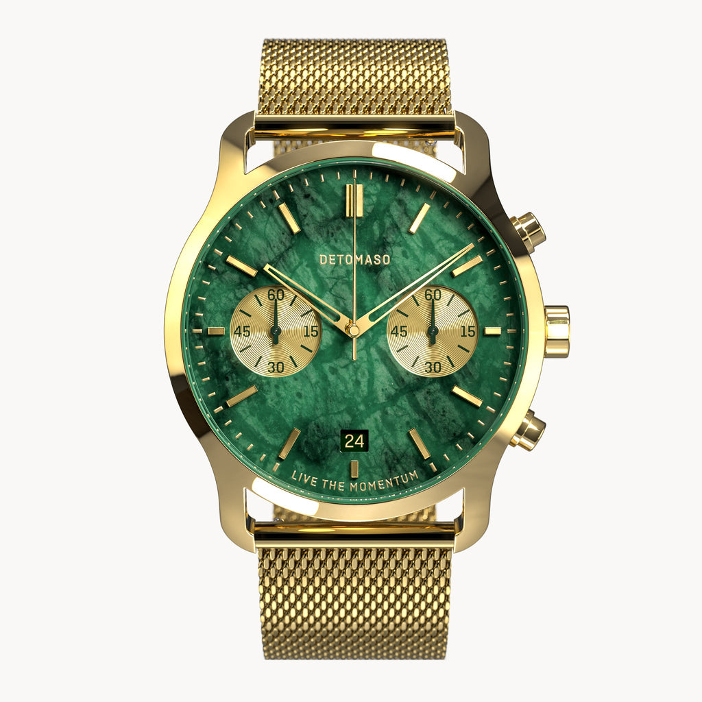 SORPASSO CHRONO LUSSO - Mesh Gold Glossy - Detomaso Watches