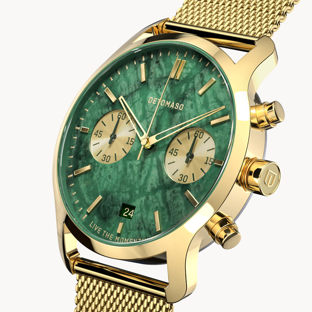 SORPASSO CHRONO LUSSO - Mesh Gold Glossy - Detomaso Watches
