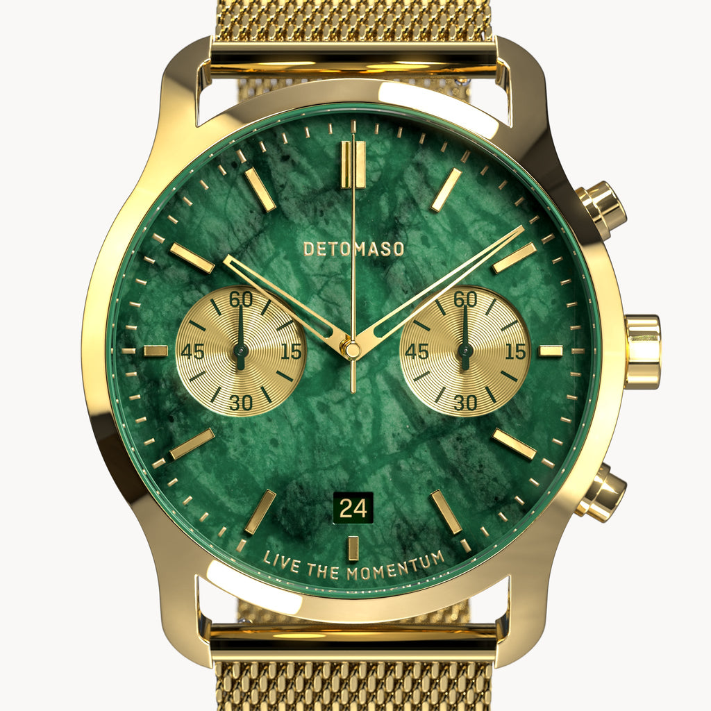 SORPASSO CHRONO LUSSO - Mesh Gold Glossy - Detomaso Watches