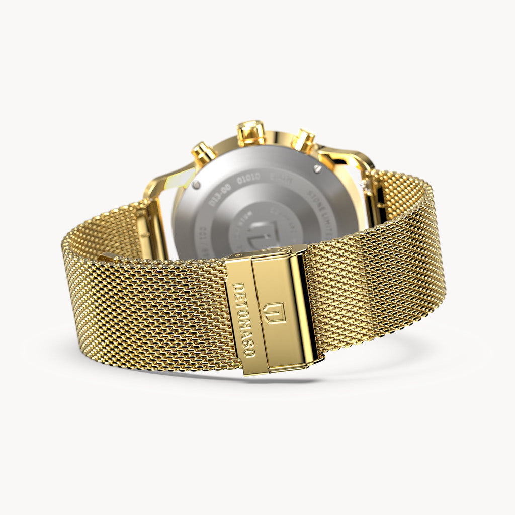 SORPASSO CHRONO LUSSO - Mesh Gold Glossy - Detomaso Watches