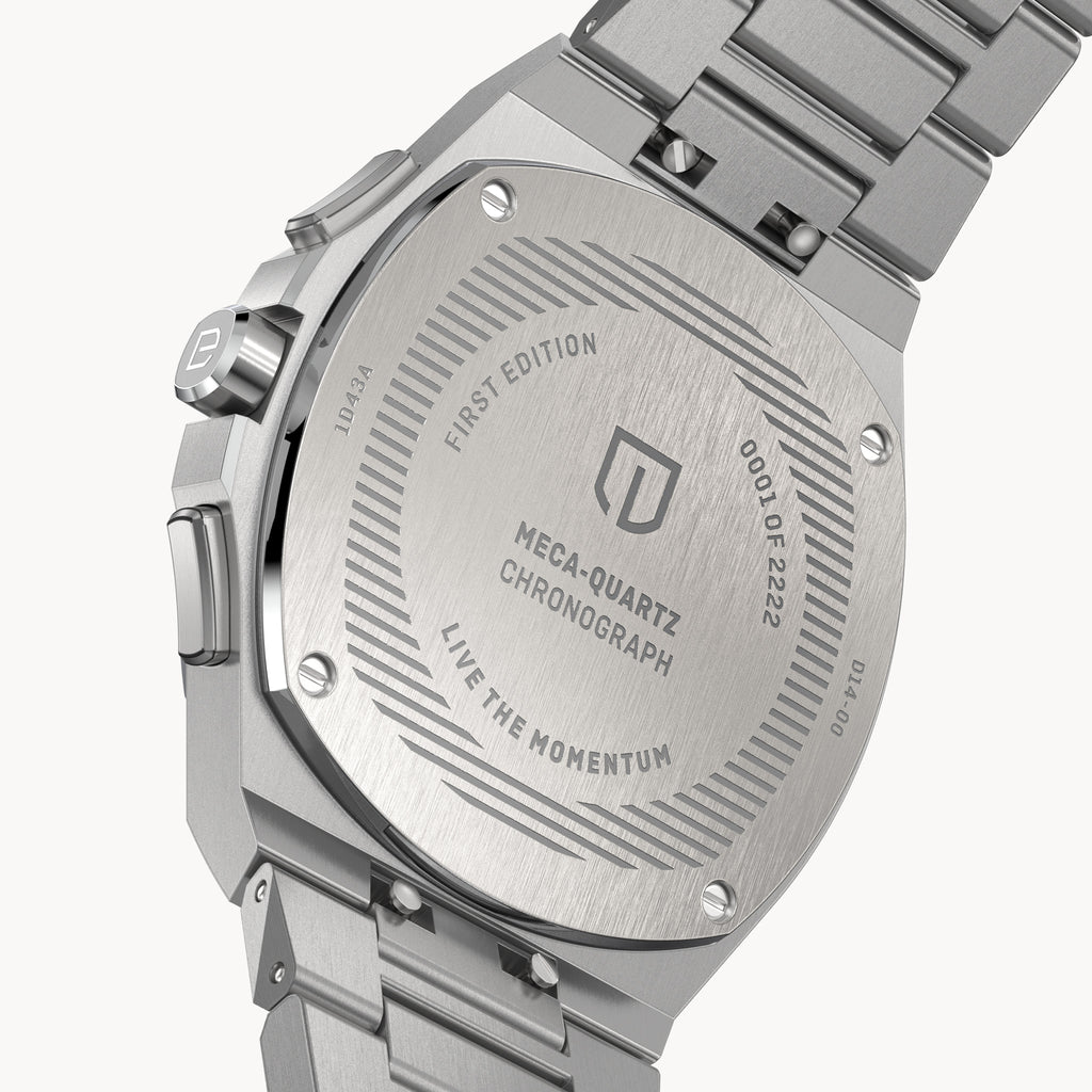 VOLTRE CHRONOGRAPH FIRST EDITION MINTY BLUE - Stainless steel Silver Matte - Detomaso Watches