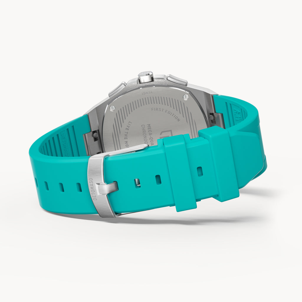 VOLTRE CHRONOGRAPH FIRST EDITION MINTY BLUE - reTPU Turquoise Matte - Detomaso Watches