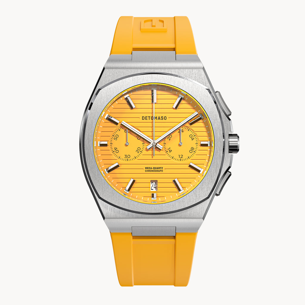 VOLTRE CHRONOGRAPH FIRST EDITION GIALLO - reTPU Yellow Matte - Detomaso Watches