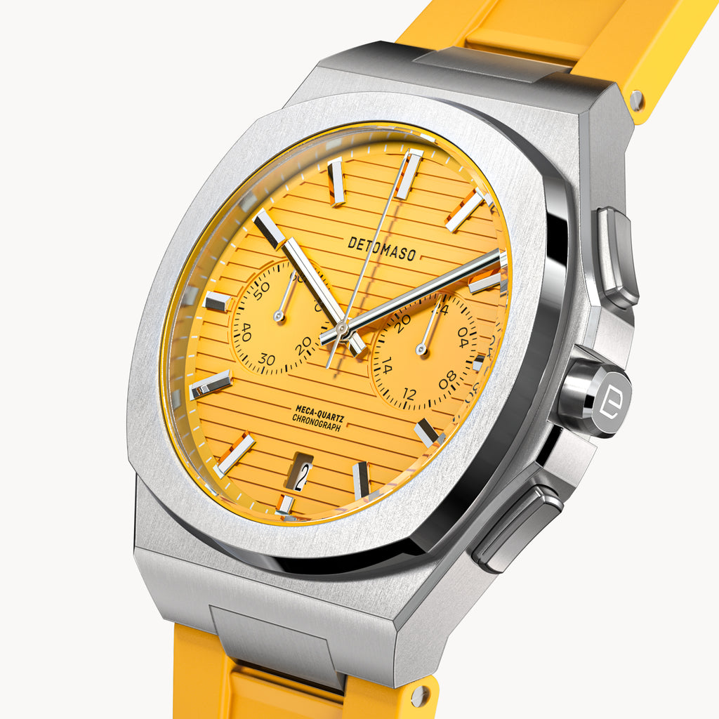 VOLTRE CHRONOGRAPH FIRST EDITION GIALLO - reTPU Yellow Matte - Detomaso Watches