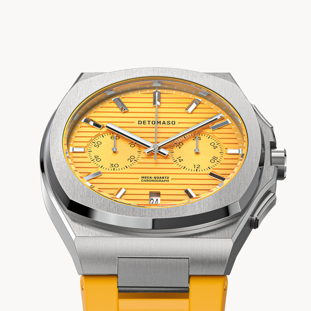 VOLTRE CHRONOGRAPH FIRST EDITION GIALLO - reTPU Yellow Matte - Detomaso Watches