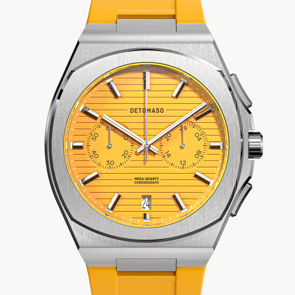 VOLTRE CHRONOGRAPH FIRST EDITION GIALLO - reTPU Yellow Matte - Detomaso Watches