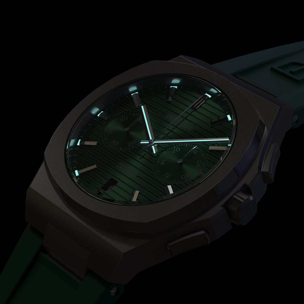 VOLTRE CHRONOGRAPH FIRST EDITION GREEN - reTPU Green Matte - Detomaso Watches